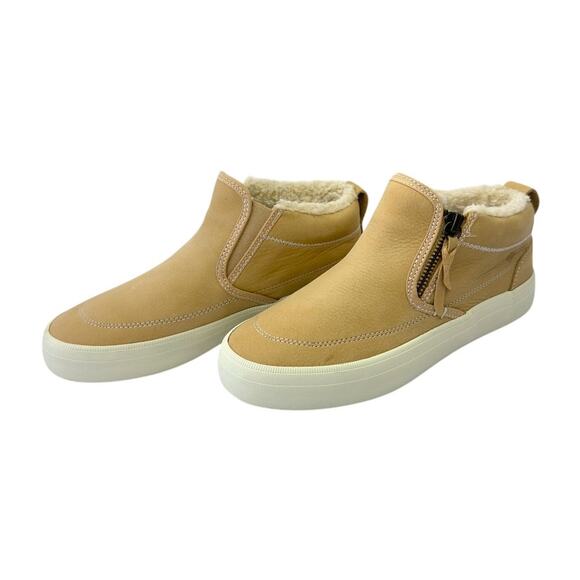 Sperry Women's Crest Side Zip Cozy Sneaker Boot Size 6.5 Khaki Suede STS87905 - Picture 3 of 11